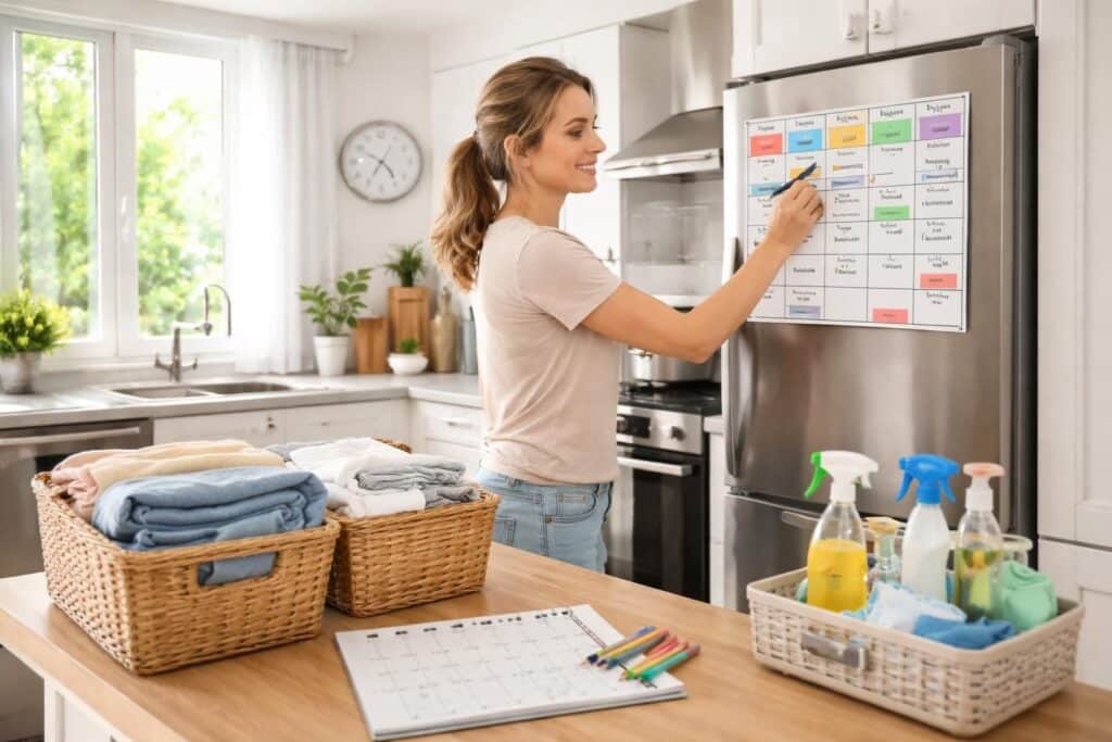 découvrez nos conseils pratiques pour bien s'organiser lors des travaux domestiques et ainsi gagner du temps au quotidien.